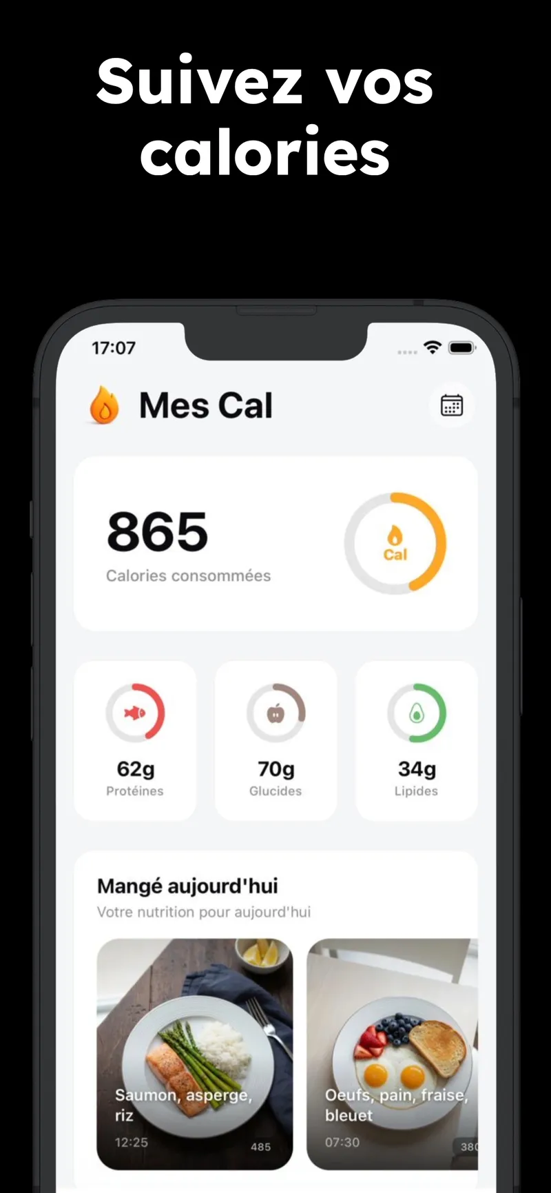 Mes Cal suivi calorique quotidien - compteur calories et macros Québec